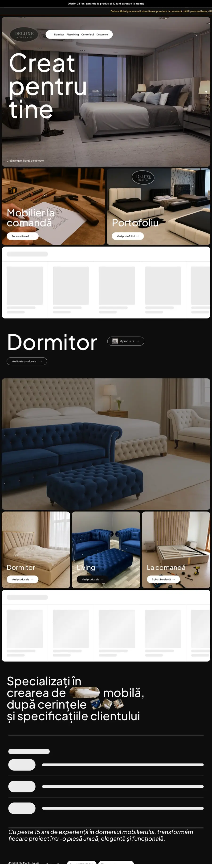 Desktop view of deluxemobstyle.ro