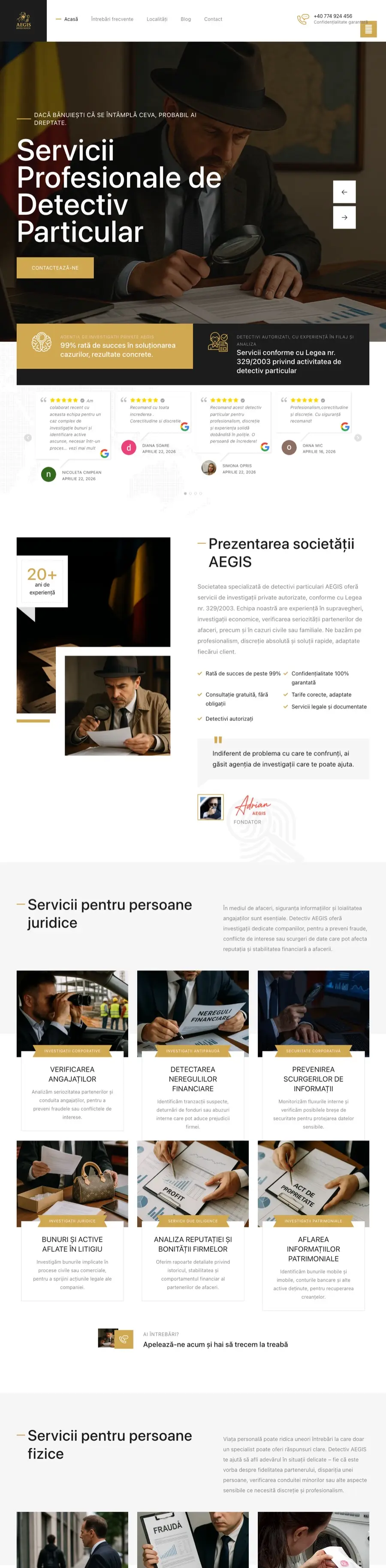 Desktop view of detectiv-aegis.ro
