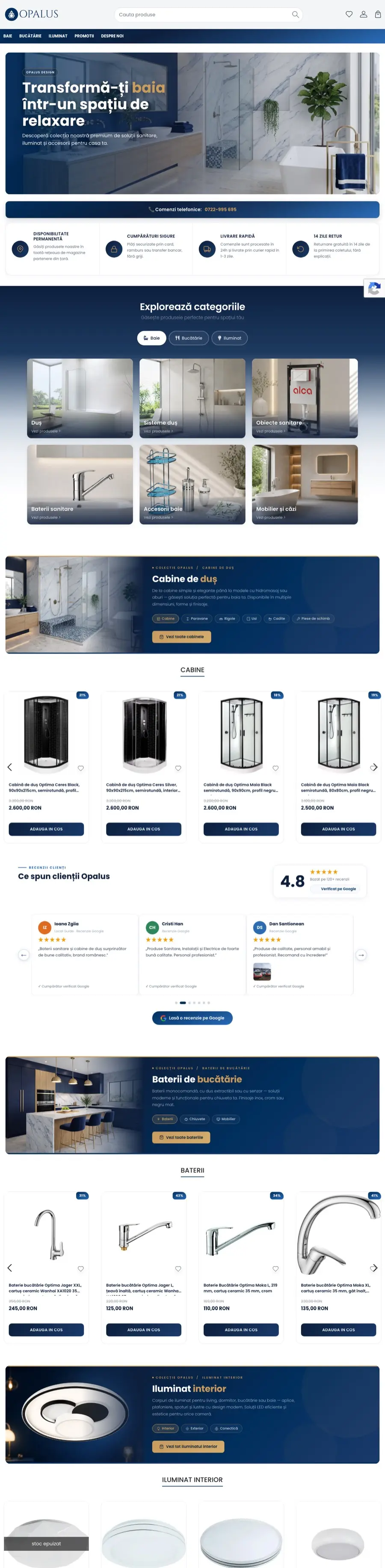 Desktop view of opalus.ro