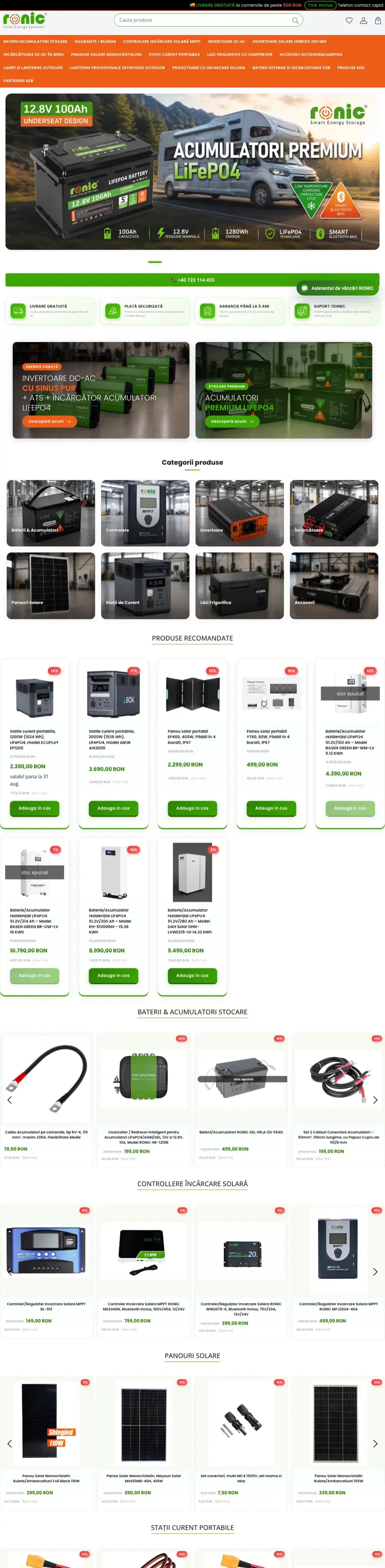 Desktop view of ronicenergy.com